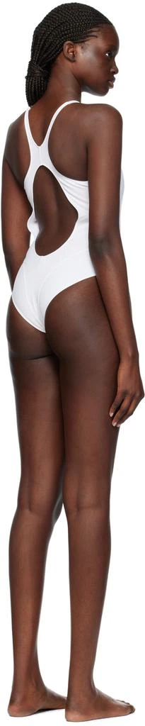 Mugler White Bonded Swimsuit 3
