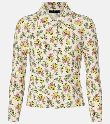 Dolce 
Gabbana Floral polo shirt