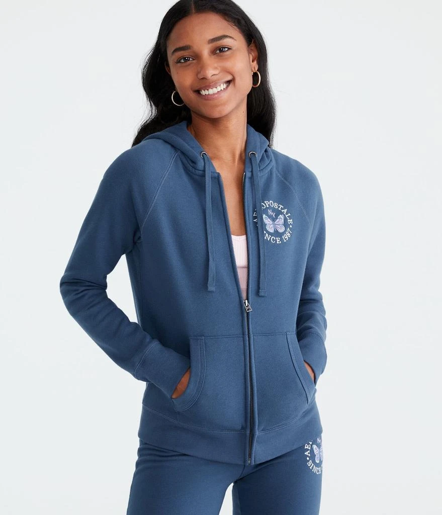 Aeropostale Butterfly Full-Zip Hoodie 1