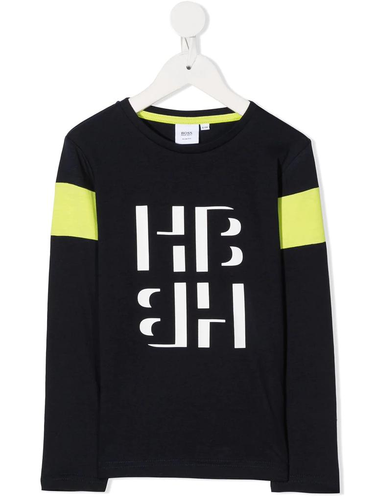 Hugo Boss colour-block cotton T-shirt - kids