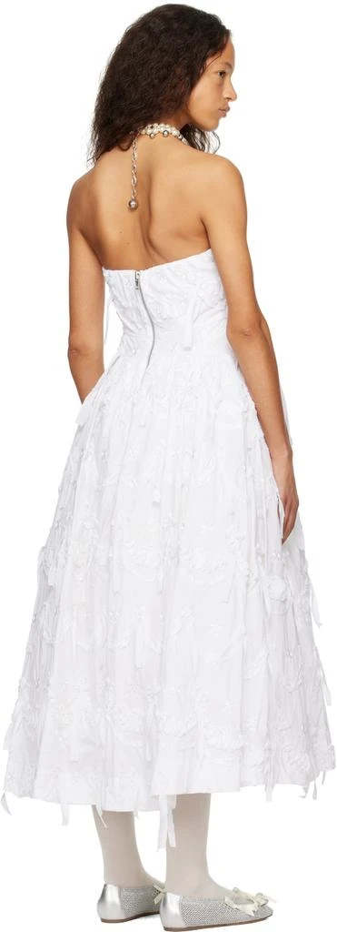 Simone Rocha White Cinched Bow Ball Maxi Dress 3