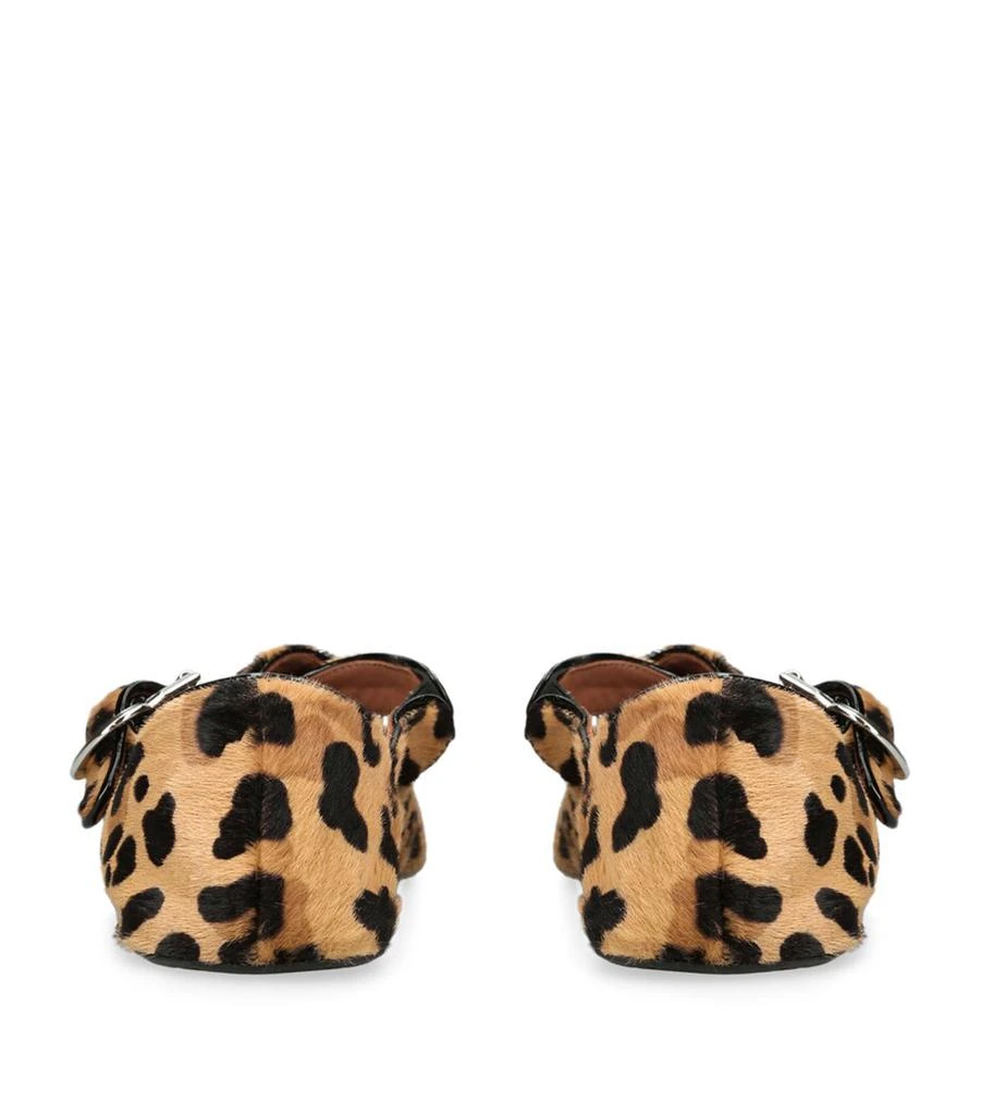 Alaïa Leopard Print Criss-Cross Ballet Flats 2