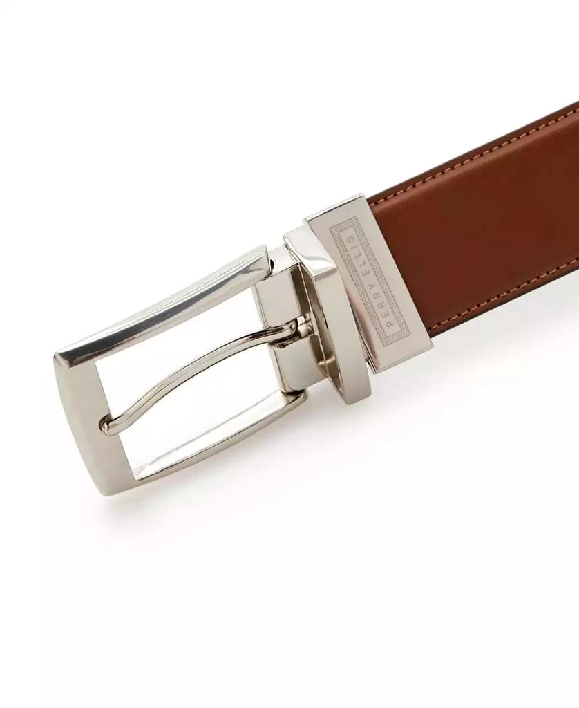 Perry Ellis Perry Ellis Men's Tan Leather Reversible Belt 3