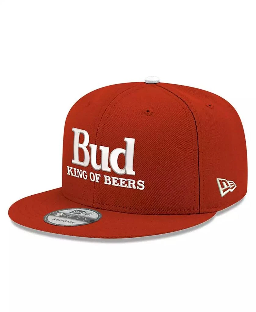 New Era Men's Scarlet Hendrick Motorsports Budweiser 9FIFTY Adjustable Snapback Hat 1