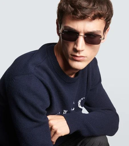 Gucci Horsebit rectangular sunglasses 2