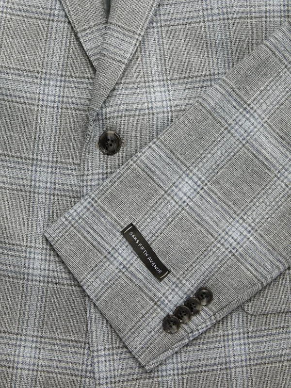 Saks Fifth Avenue Modern Fit Plaid Sport Coat 3