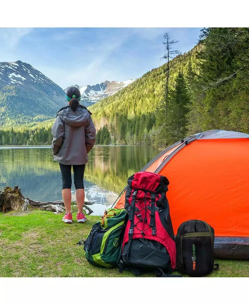 SereneLife Mummy Sleeping Bag With Travel Pillow and Compression Sack (Green) 6