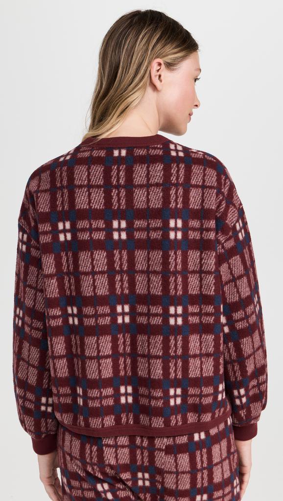 The Great The Plush Fleece Henley Sleep Sweatshirt