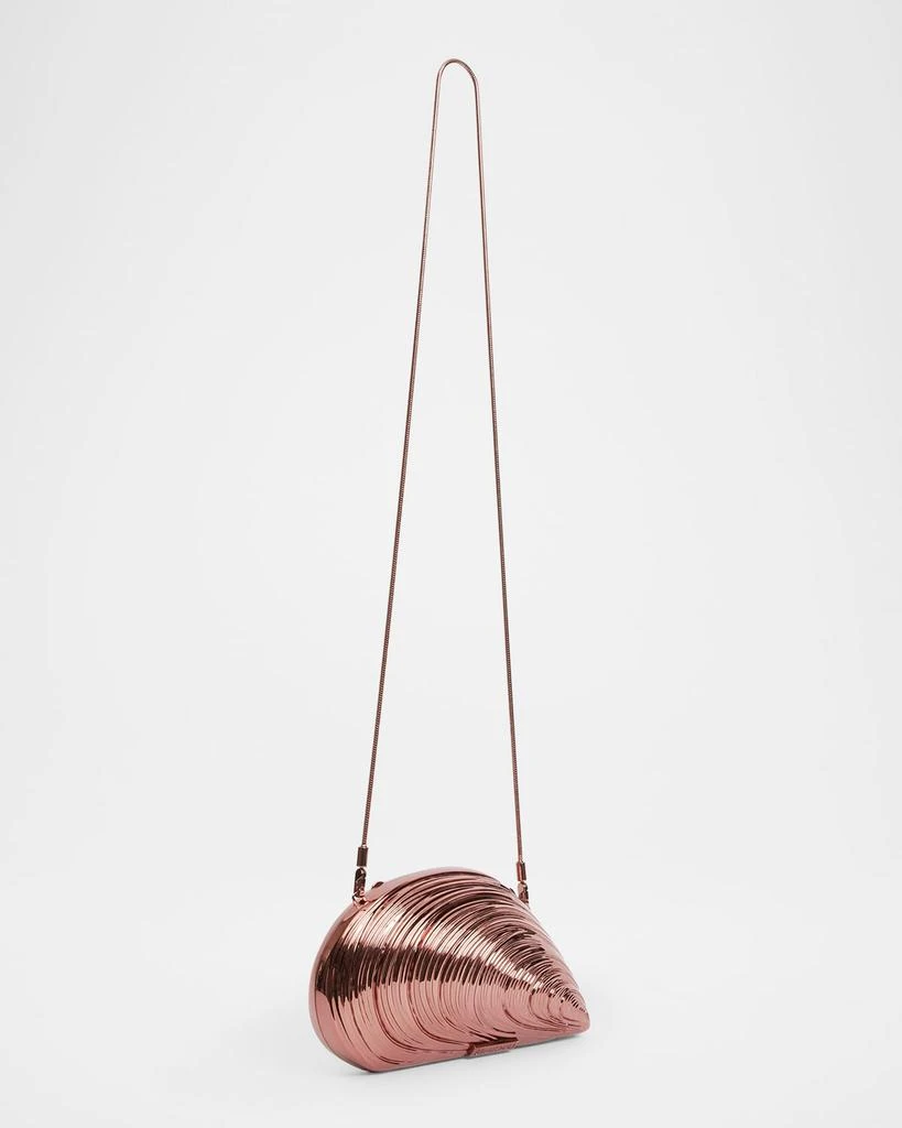 SIMKHAI Bridget Metal Oyster Shell Clutch Bag 2