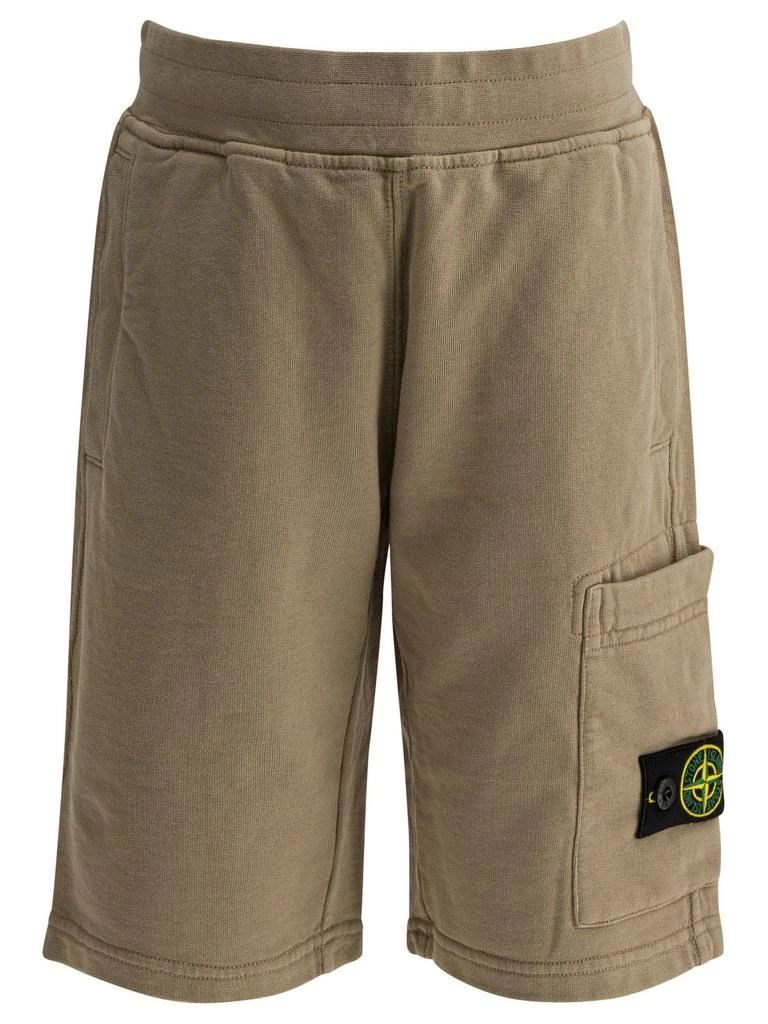 Stone Island Junior Stone Island Junior Logo Cargo Shorts
