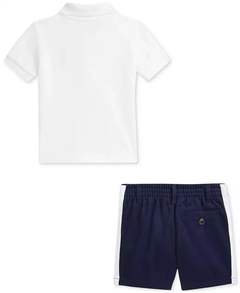 Ralph Lauren Baby Boys Mesh Polo Shirt & Chino Short Set 2