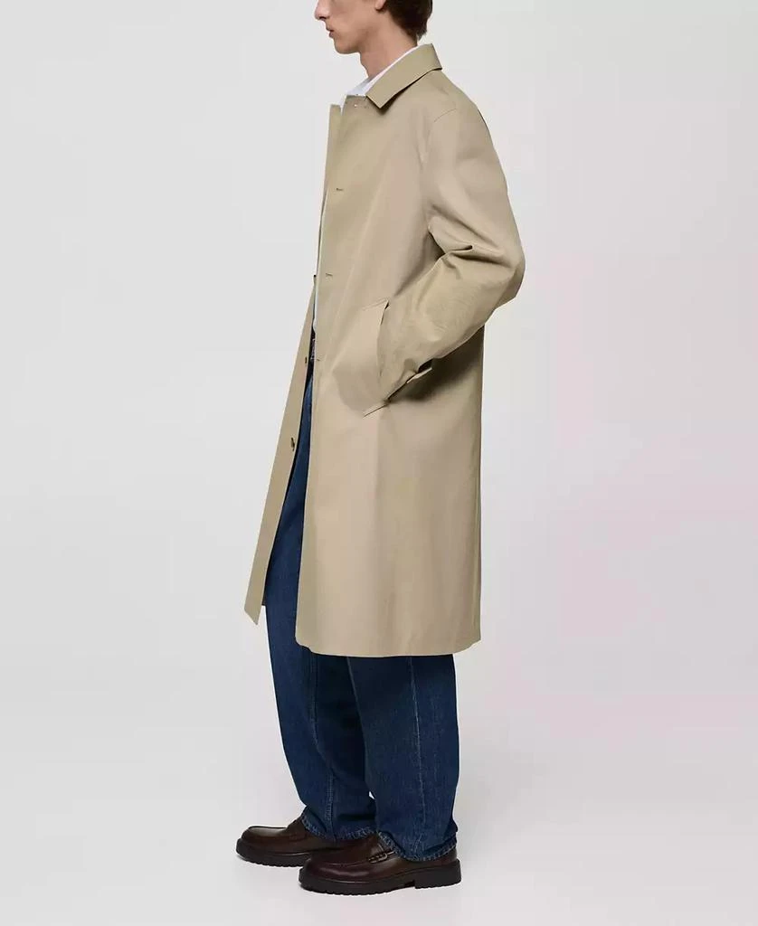 Mango Men's Relaxed-Fit Water-Repellent Trench Coat 5