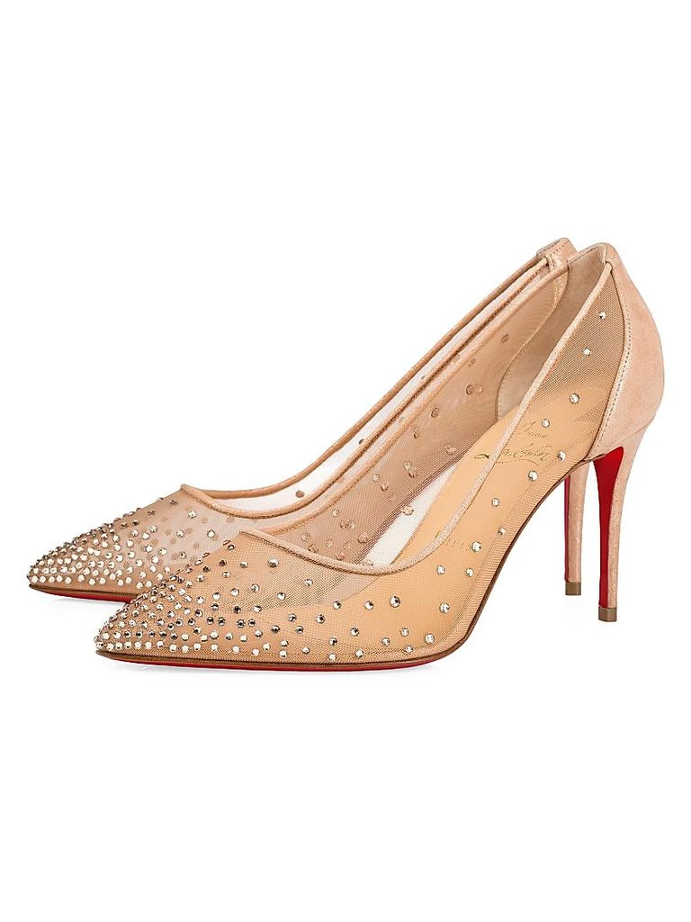 Christian Louboutin Follies Strass 85MM Mesh Pumps 2