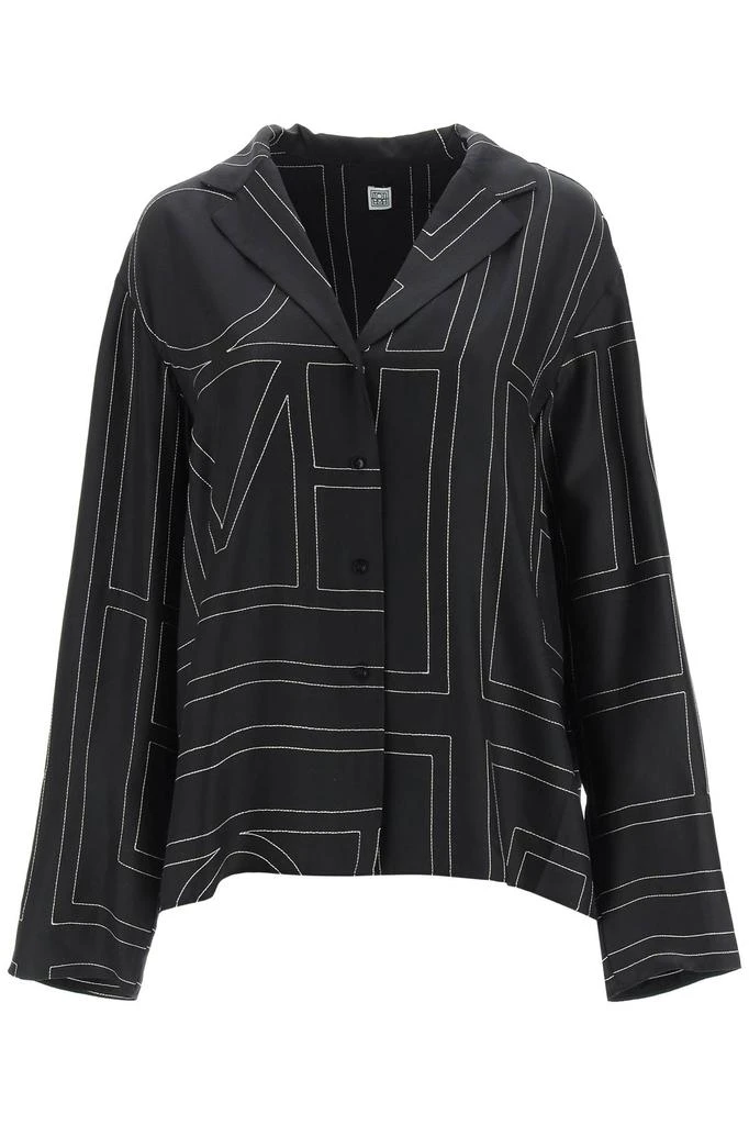 Totême monogram silk pajama top 1