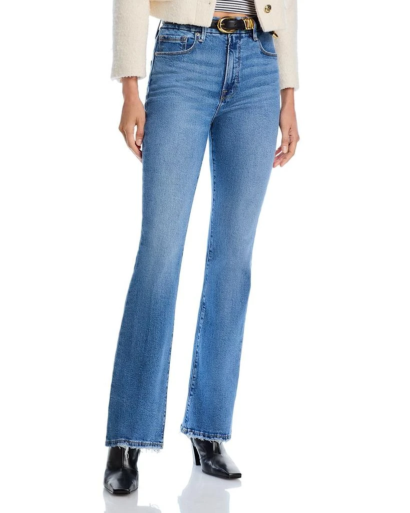Good American Good Classic High Rise Bootcut Jeans in Indigo 692 1