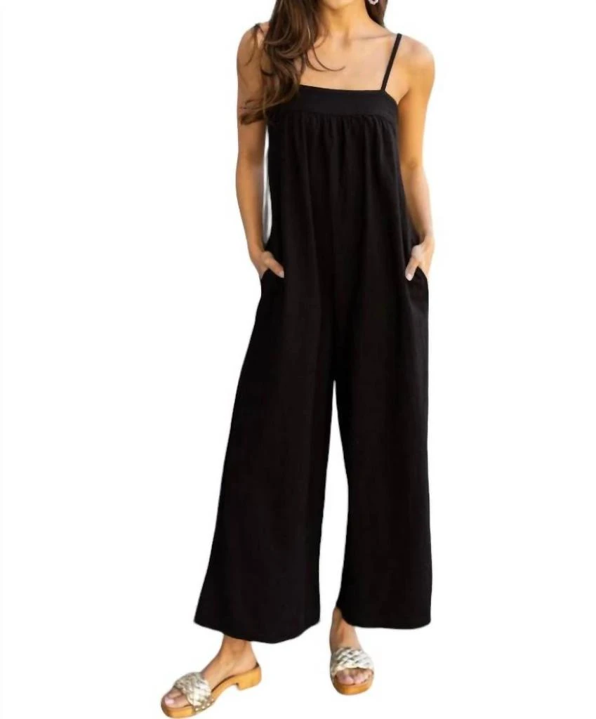 Bobi Cami Wide Leg Jumpsuit In Black 1