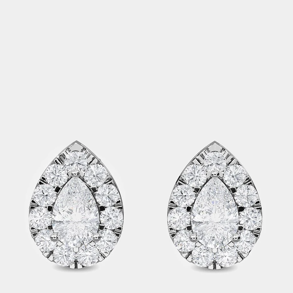 Made By Man 14K Halo Earrings (1.5 Ctw)