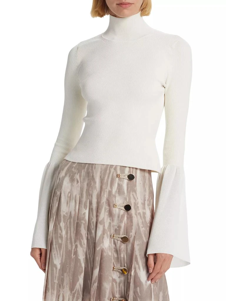 Altuzarra Dana Knit Flare-Sleeve Turtleneck 3