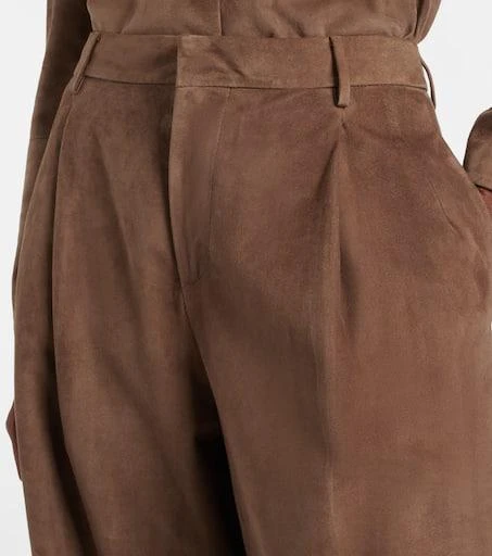 Max Mara Brando high-rise suede wide-leg pants 4