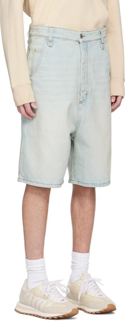 AMI Paris Blue Alex Fit Denim Shorts 2