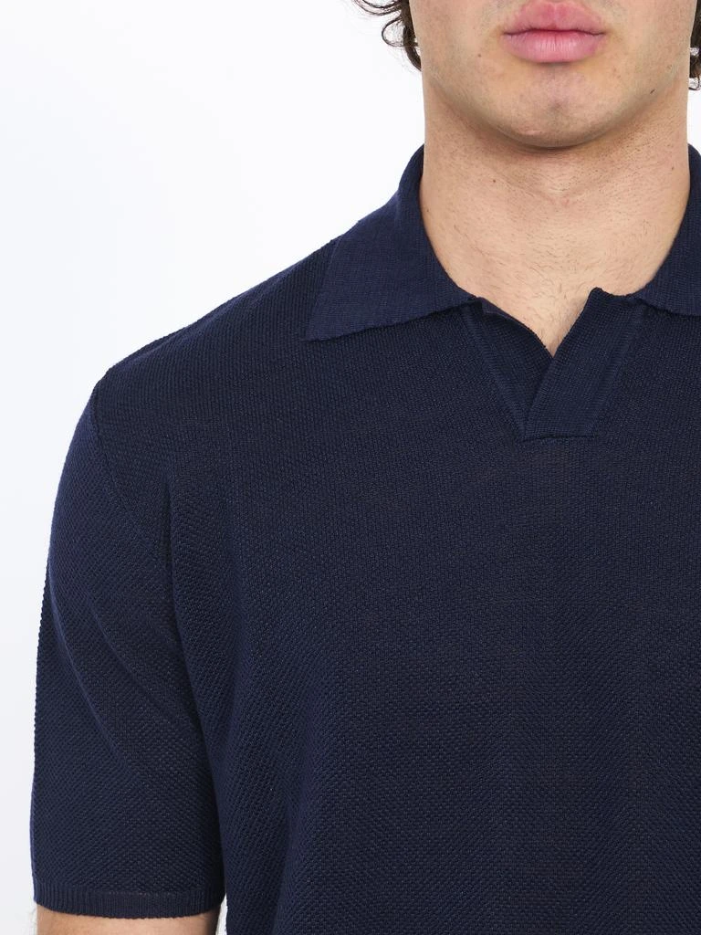 ROBERTO COLLINA Linen polo shirt 4