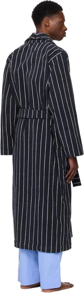 Tekla Navy Terry Classic Bathrobe 3
