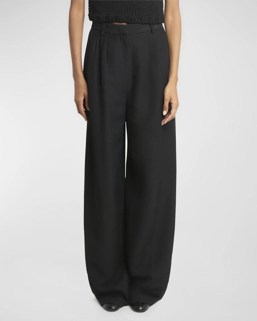CO Mid-Rise Pleated Wide-Leg Trousers 2
