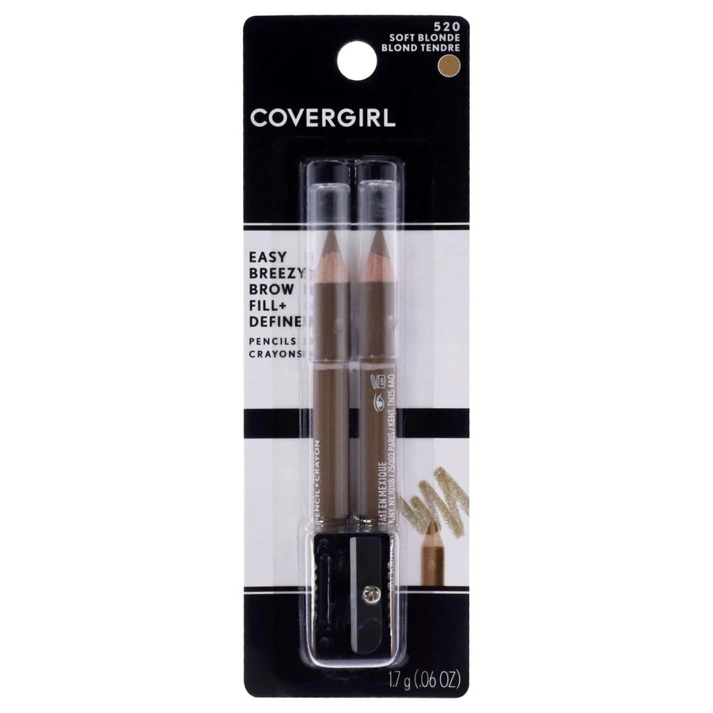 Covergirl Easy Breezy Brow - 520 Soft Blonde by CoverGirl for Women - 0.06 oz Eyebrow Pencil 1