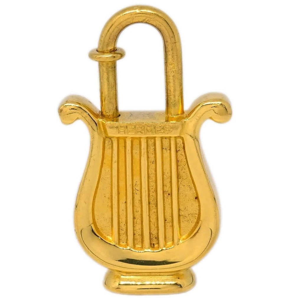 Hermes Harp Cadena Padlock 1996 Limited Metal Design _Plated Charms And Keychains Accessory (Pre-Owned)
