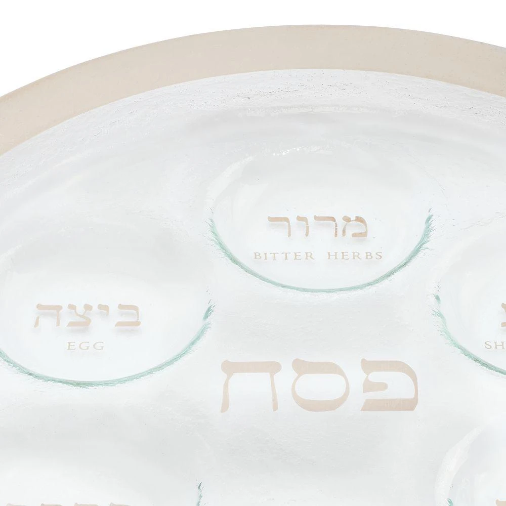 Annieglass Platinum Seder Plate 3