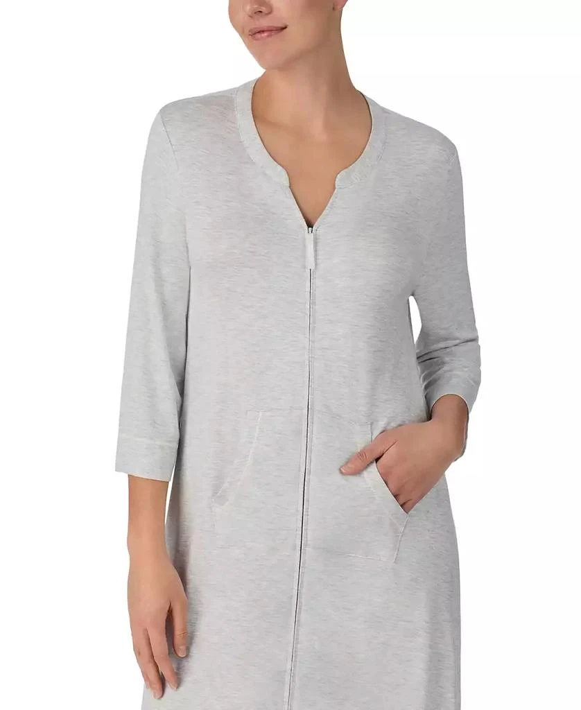 Ellen Tracy Women's Zip-Front 3/4-Sleeve Robe 4