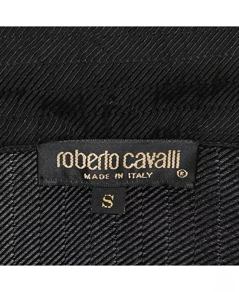 Pre-Owned Roberto Cavalli Women
s Black Crinkled Crepe Tunic Top 4