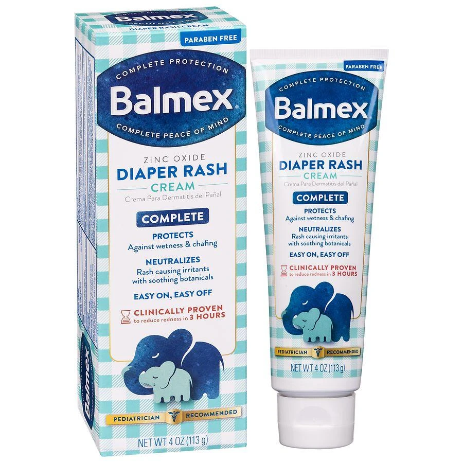 Balmex Complete Protection Diaper Rash Cream With Zinc Oxide Unscented 3