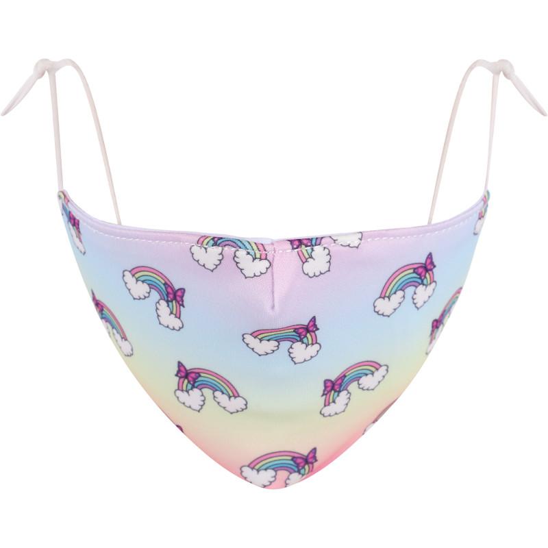 OMG! Accessories Rainbow print face mask