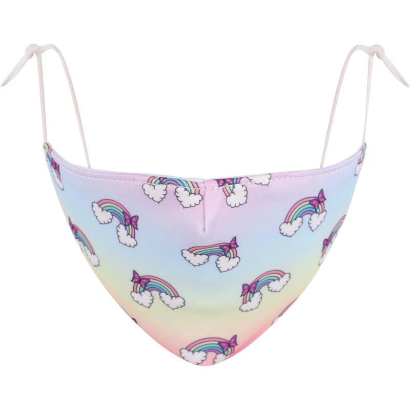 OMG! Accessories Rainbow print face mask 2