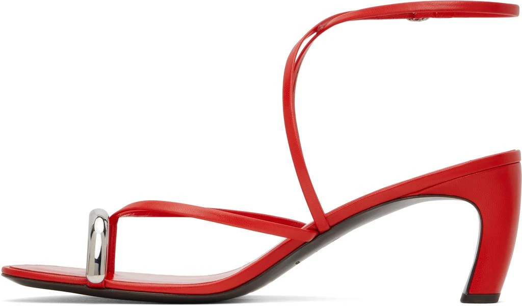 Tory Burch Red Pierced Strappy Heeled Sandals 3