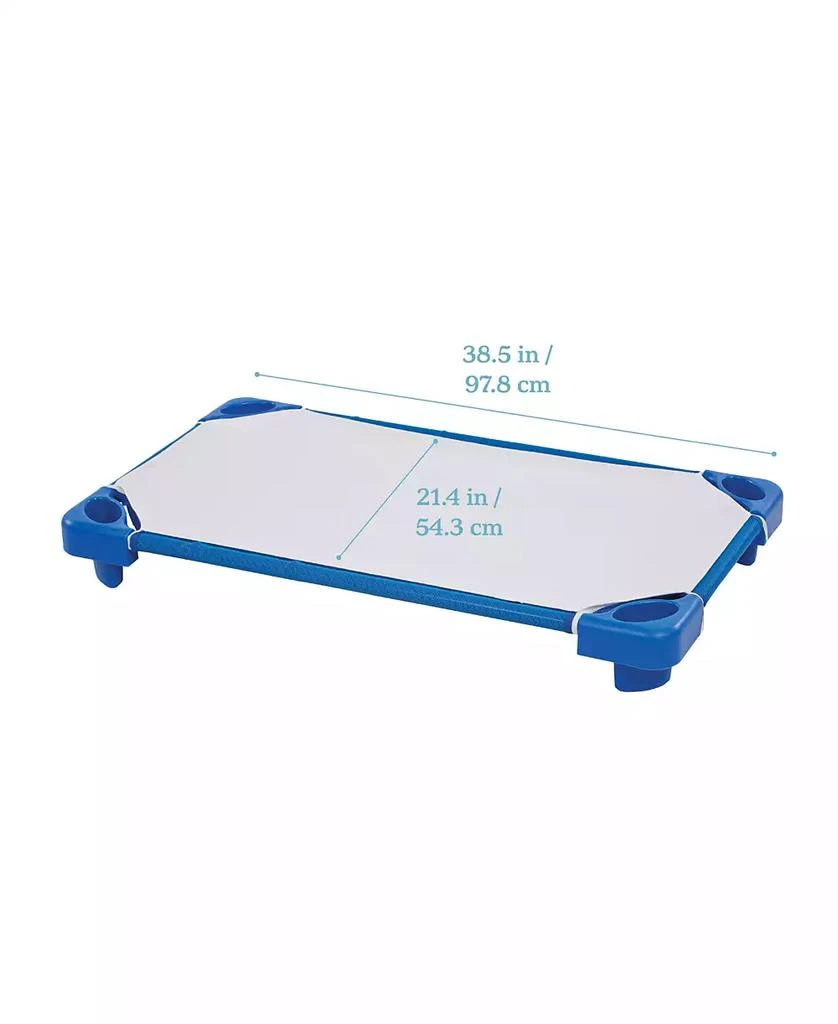 ECR4Kids RestZone Cot Sheet, Toddler Size, White, 12-Pack 2