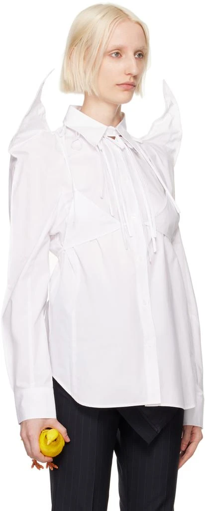 pushBUTTON White Rabbit Ear Oversized Shirt 2