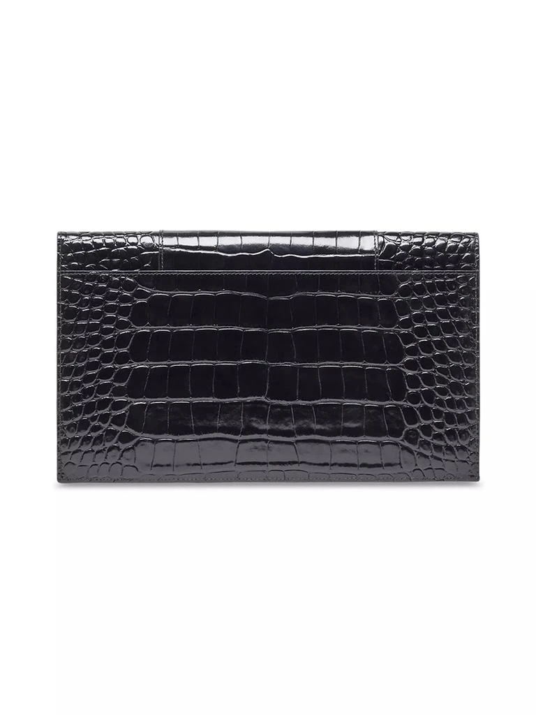 Balenciaga Hourglass Flat Pouch with Flap Crocodile Embossed 5