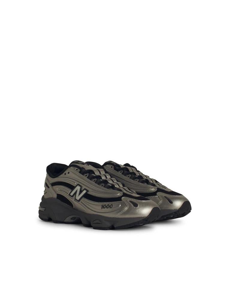 New Balance '1000' Silver Leather Blend Sneakers – On Sale