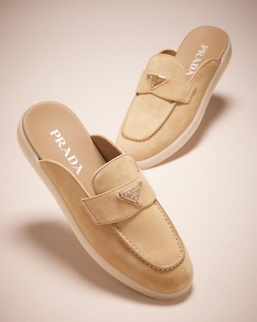 PRADA ミュール Prada Saint Tropez Suede Mules - Slippers - Free Shipping