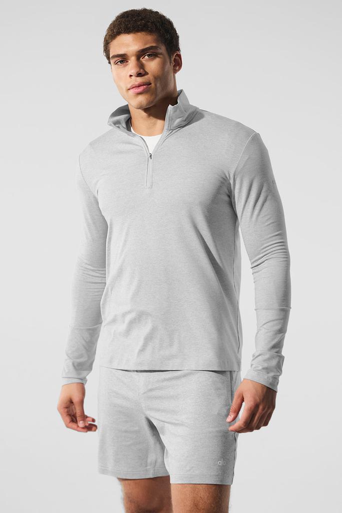 Tシャツ・カットソー [Alo Yoga] Conquer 1/4 Zip Reform Long Sleeve Conquer 1/4 Zip Reform Long Sleeve - Navy | Alo Yoga