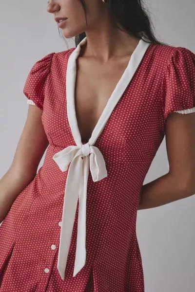 Frankies Bikinis Frankies Bikinis Manhattan Bow-Front Button Up Mini Dress 3
