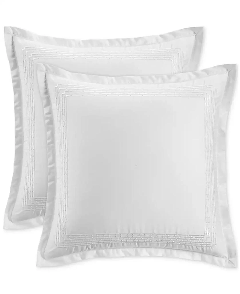 Hotel Collection Chain Links Embroidery 100% Pima Cotton 2-Pc. Sham Set, Euro, Exclusively at Macy’s 1