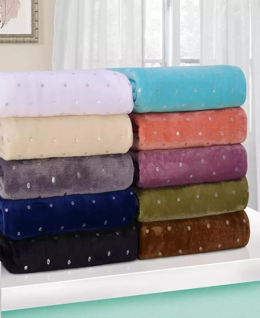Superior Ultra -Plush Polka Dot Fleece Blanket 5