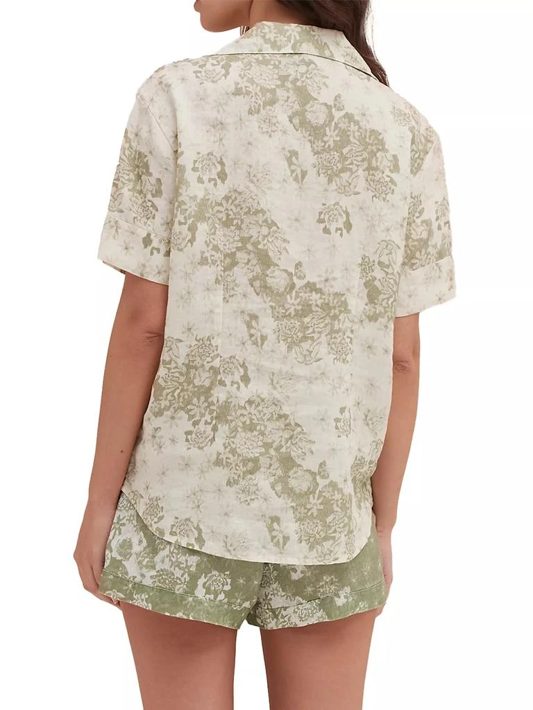 Desmond & Dempsey Floral Short 2-Piece Pajama Set 4