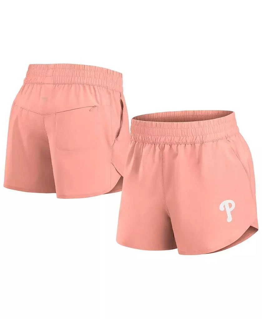 Fanatics Women's Coral Philadelphia Phillies Studio Woven Vibe Shorts 1