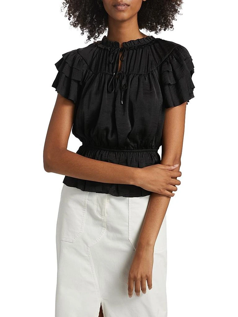 If Only Studio Parachute Ruffled Peplum Top 3