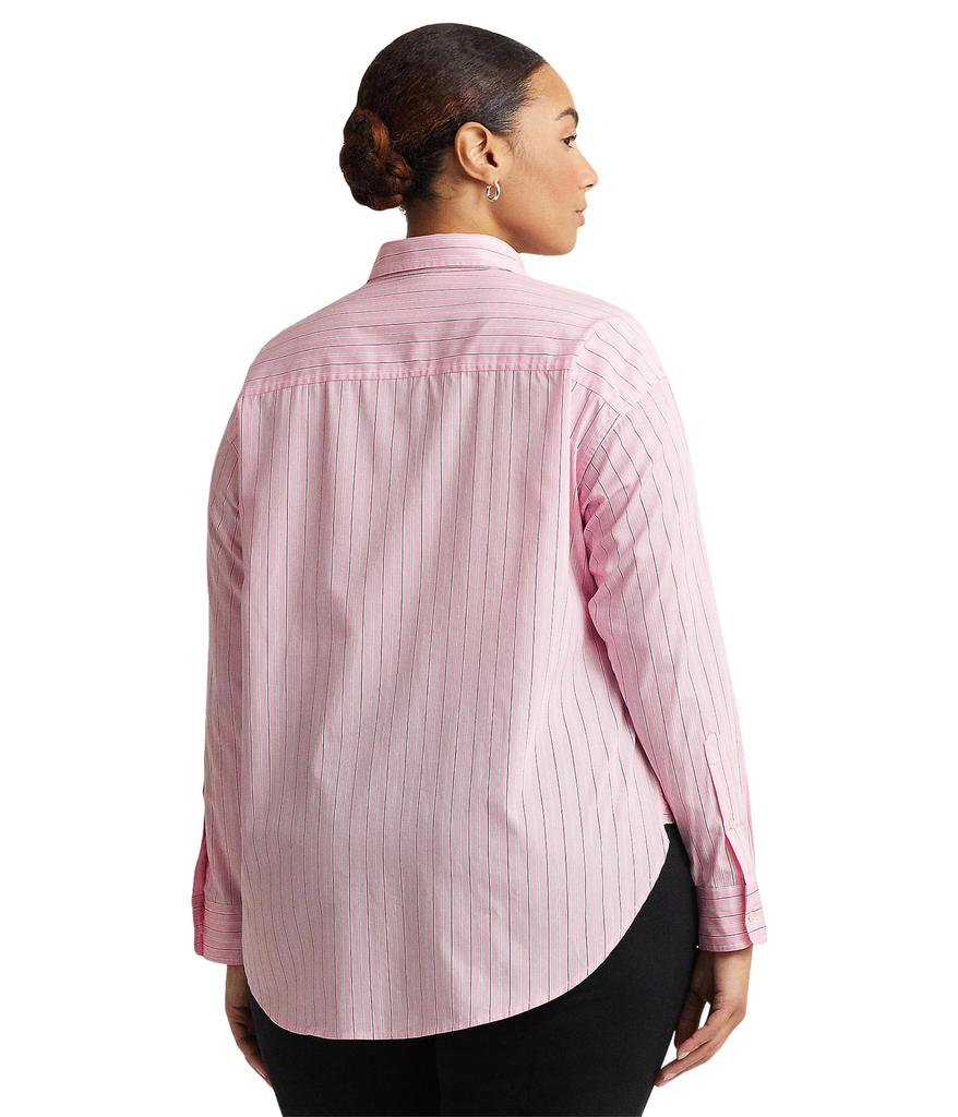 LAUREN Ralph Lauren Plus-Size Relaxed Fit Striped Broadcloth Shirt