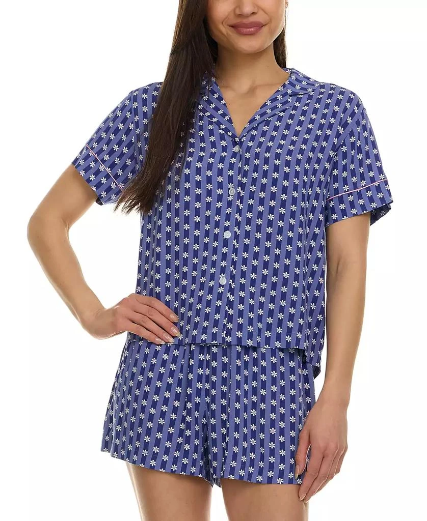 Flora Nikrooz Women's Joselyn Notched-Collar Short Pajama Set 4